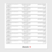 Étiquette de bocal imperméable à faible profil cos (Feuille)