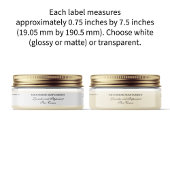 Étiquette de bocal imperméable à faible profil cos