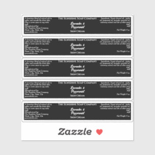 Étiquette de bocal simple en cosmétique noire de 0