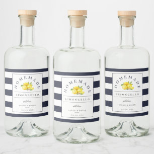 Étiquette de boisson à ruban bleu de la marine mod