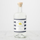 Étiquette de boisson à ruban bleu de la marine mod (Devant)