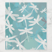 Étiquette de boisson aux libellules (Étiquettes simples)