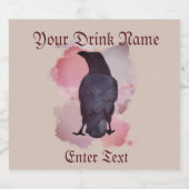 Étiquette de boisson de corneille (Étiquettes simples)