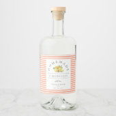 Étiquette de boisson de la pêche Limoncello modern (Devant)