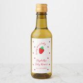 Étiquette de boisson pour Baby Shower « Fraise Suc (Devant)