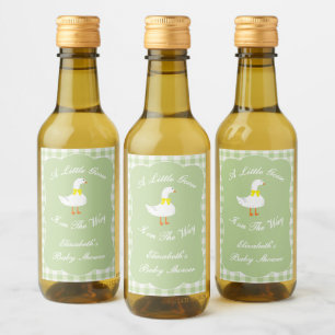 Étiquette de boisson pour Baby Shower Little Goose