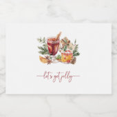 Étiquette de boisson pour la fête de Noël (Étiquettes simples)