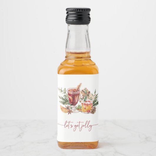 Étiquette de boisson pour la fête de Noël (Devant)