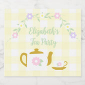 Étiquette de boisson pour les 2 ans de Tea for Two (Étiquettes simples)