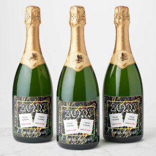 Étiquette de boisson vin pétillant photo personnal