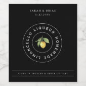 Étiquette de boissons du logo de Limoncello modern (Étiquettes simples)