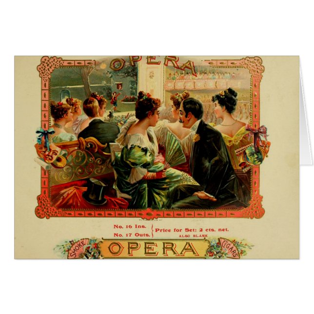 Étiquette de boîte à cigares vintage (Devant horizontal)