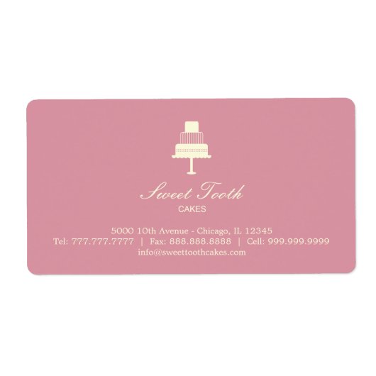 étiquette de boîte à gâteau "Tiered Cake" - Horizo (Devant)