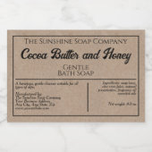 Étiquette de boîte à savon imperméable en papier K (Étiquettes simples)