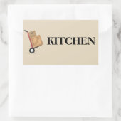 Étiquette de boîte de déménagement - Cuisine (Sac)