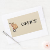 Étiquette de boîte de déplacement - Bureau (Enveloppe)