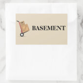 Étiquette de boîte de mouvement - sous-sol (Sac)