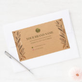 Étiquette de boîte rectangle boho en papier kraft (Enveloppe)