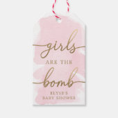 Étiquette de bombe de bain à l'aquarelle rose or (Devant)