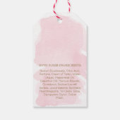 Étiquette de bombe de bain à l'aquarelle rose or (Dos)