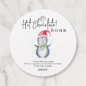 étiquette de bombe de chocolat chaud.Bombe de caca (Dos)