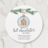 étiquette de bombe de chocolat chaud. Hiver à l'aq (Dos)