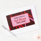 étiquette de bonbon de roche cerise rouge (Enveloppe)