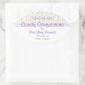 Étiquette de bonbons Pois violet (Sac)