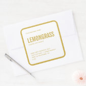 Étiquette de bougie à bordure dorée moderne (Enveloppe)