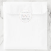 Étiquette de bougie à bordure rose en écriture cur (Sac)