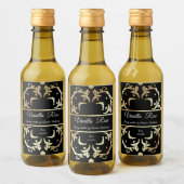 Étiquette de bougie à charpente dorée de luxe (Bouteilles)