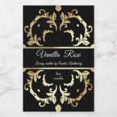 Étiquette de bougie à charpente dorée de luxe (Étiquettes simples)