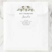 Étiquette de bougie à fleurs blanches (Sac)