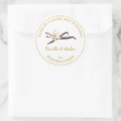 Étiquette de bougie à la vanille artisanale dorée (Sac)