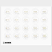 étiquette de bougie à script monogramme moderne (Feuille)