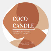 Étiquette de bougie Abstrait (Devant)