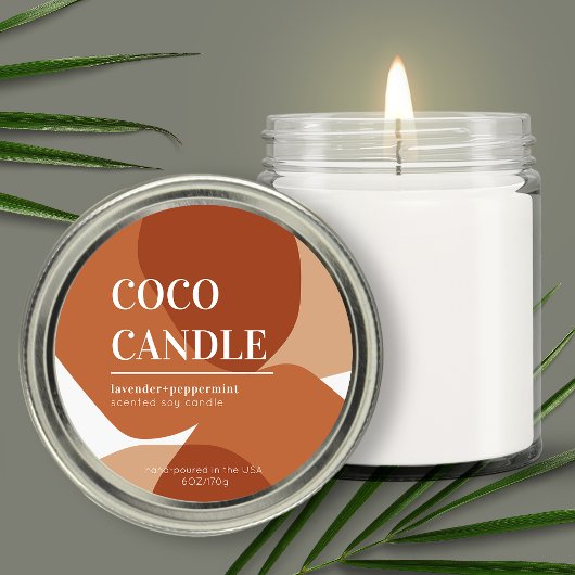 Étiquette de bougie Abstrait