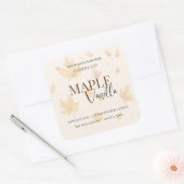 Étiquette de bougie au sirop d'érable et vanille | (Enveloppe)