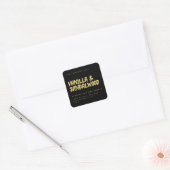 étiquette de bougie au soja noir or typographie mo (Enveloppe)