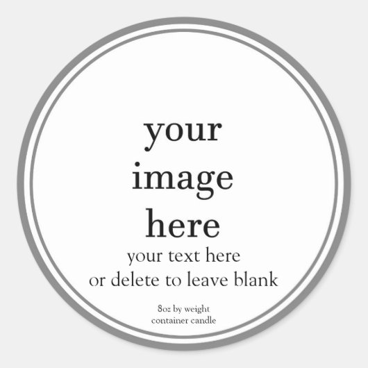 Étiquette de bougie blanc vierge Modèle (Devant)