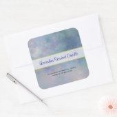 Étiquette de bougie bleu violet bleu humide (Enveloppe)