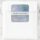 Étiquette de bougie bleu violet bleu humide (Sac)