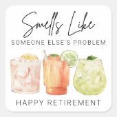 Étiquette de bougie cadeau retraite, Drôle retrait (Devant)