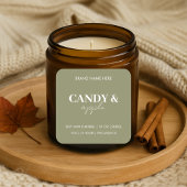 Étiquette de bougie Candy Apple automne | Minimali