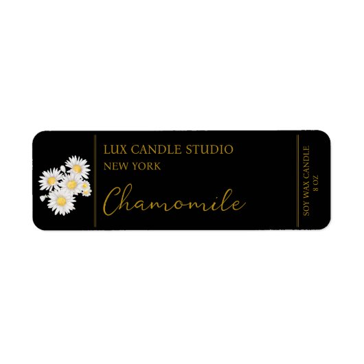 Étiquette de bougie Chamomile (Devant)