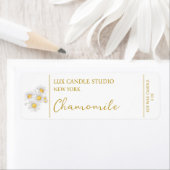 Étiquette de bougie Chamomile (En situation)