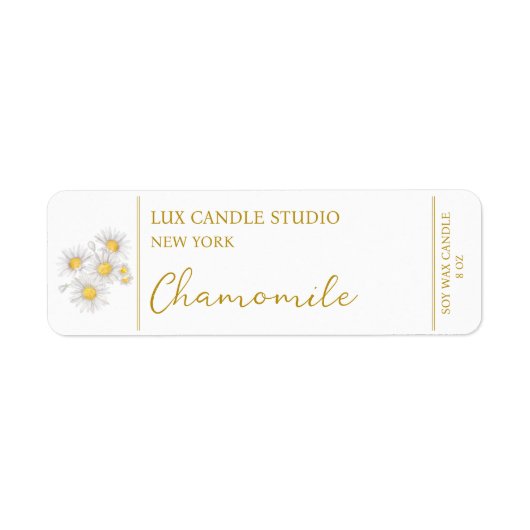 Étiquette de bougie Chamomile (Devant)