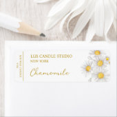 Étiquette de bougie Chamomile (En situation)