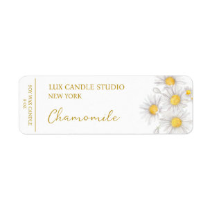 Étiquette de bougie Chamomile