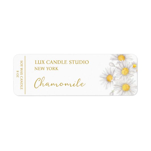 Étiquette de bougie Chamomile (Devant)